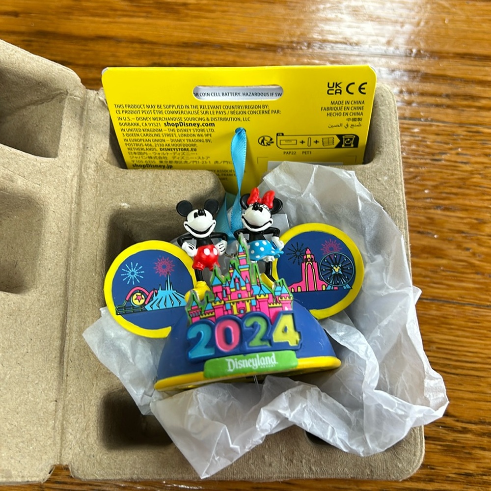 Disney 2024 lighted Christmas ornament.  Excellent condition.  New in box.